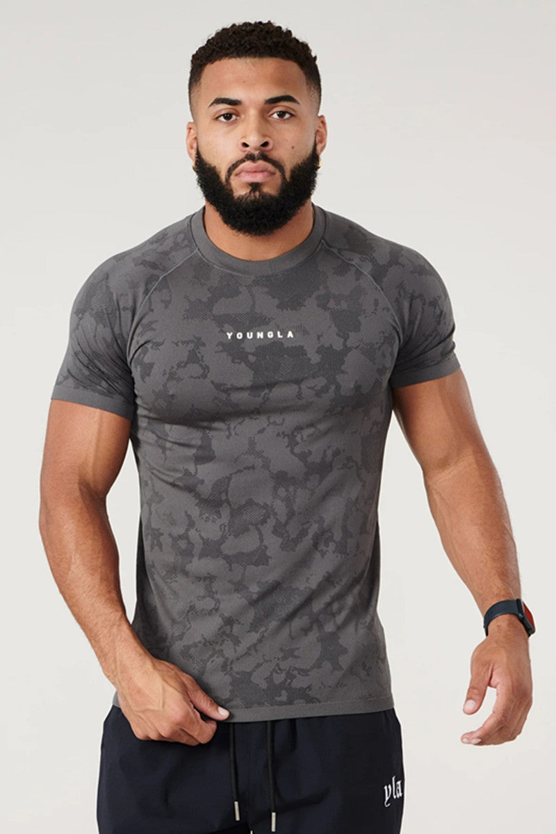 Men’s Camouflage Workout T-Shirt – Athletic Fit Sportswear