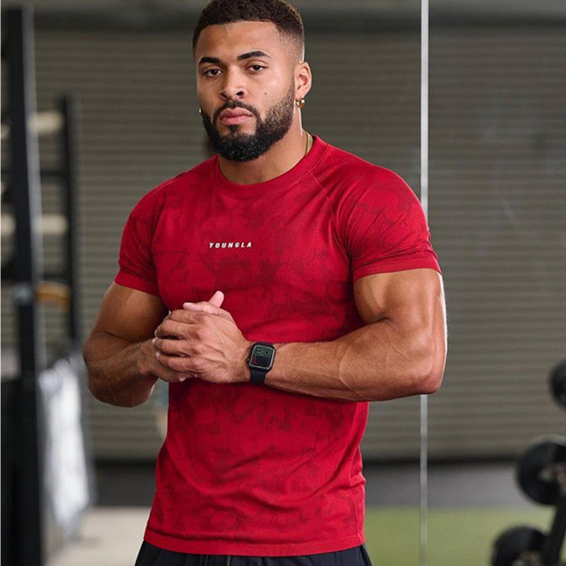Men’s Camouflage Workout T-Shirt – Athletic Fit Sportswear