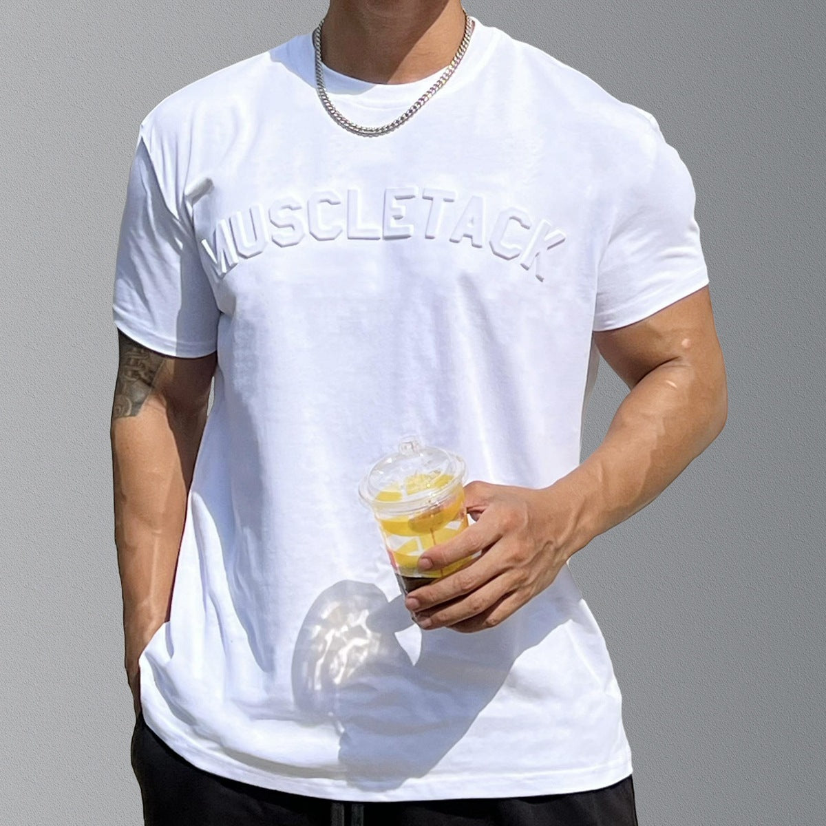Men’s Loose-Fit Cotton Workout T-Shirt – Short Sleeve Activewear