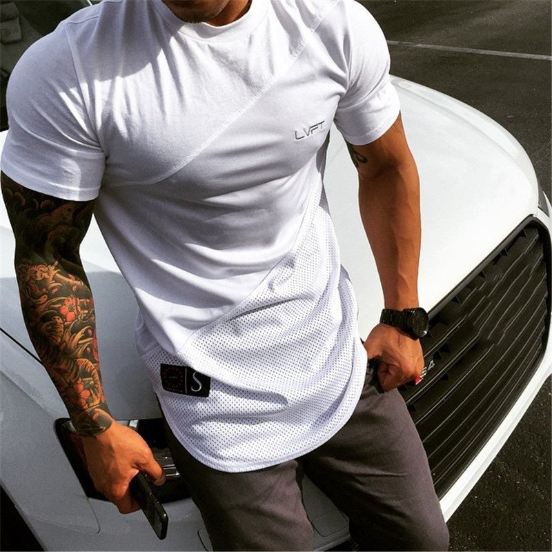 Men’s Muscle Fit Short Sleeve T-Shirt – Athletic Round Neck