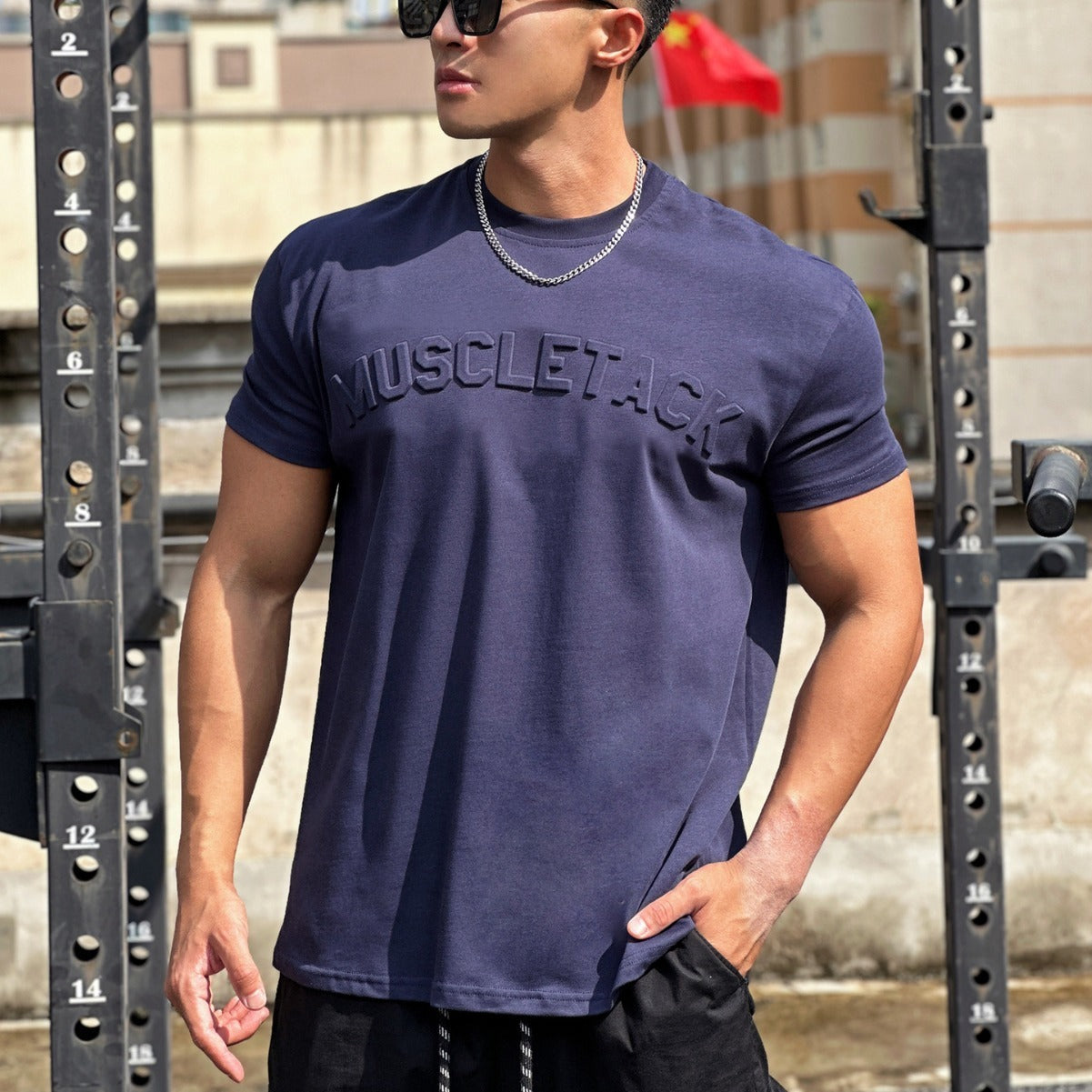 Men’s Loose-Fit Cotton Workout T-Shirt – Short Sleeve Activewear