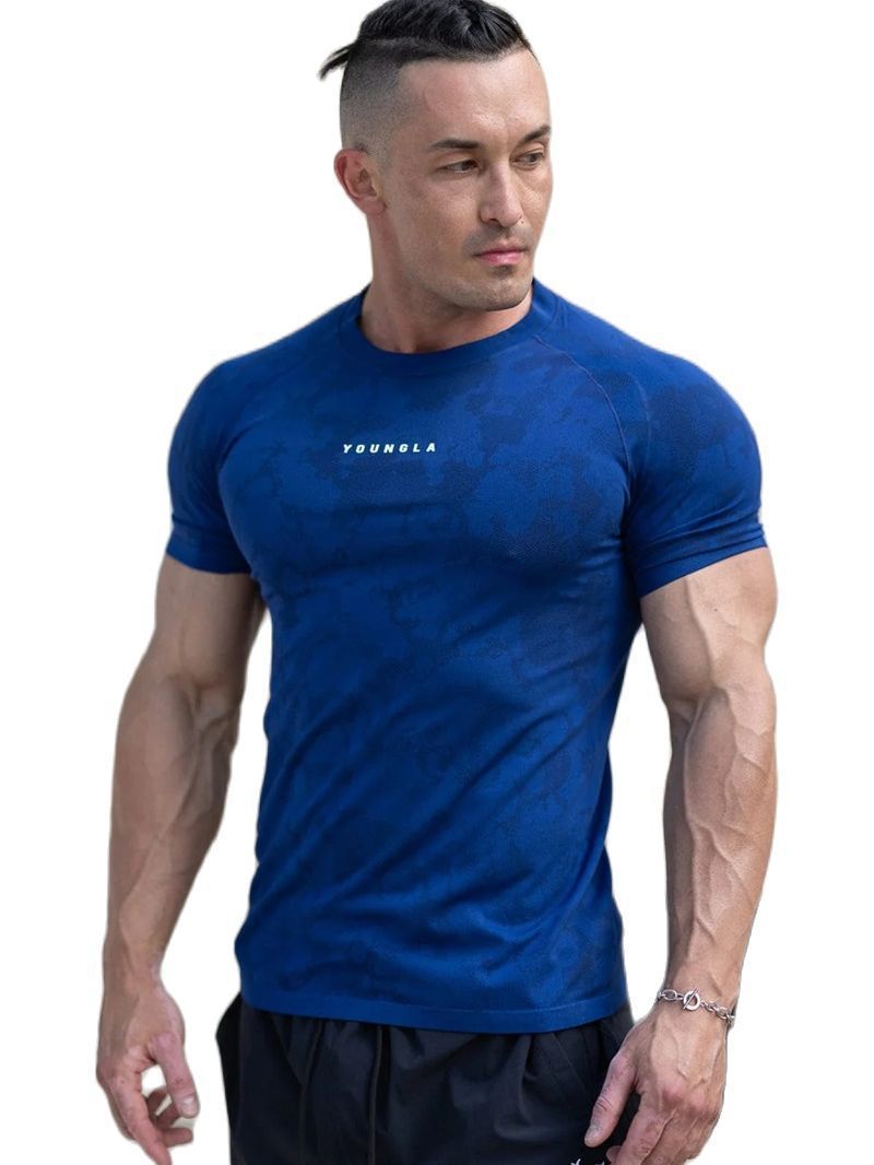 Men’s Camouflage Workout T-Shirt – Athletic Fit Sportswear