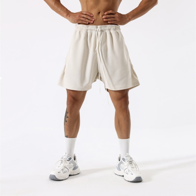beige Men's Activewear Short