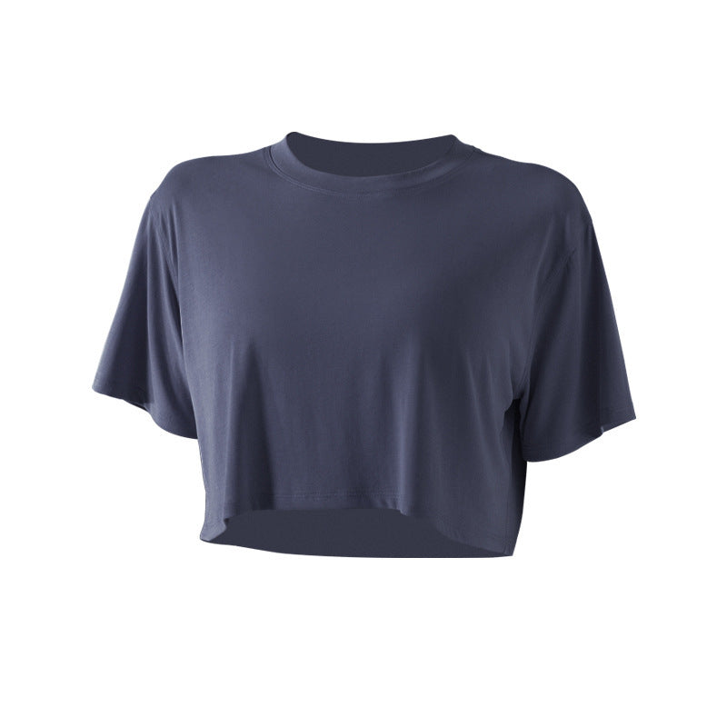 black Women’s Modal Workout Crop Top
