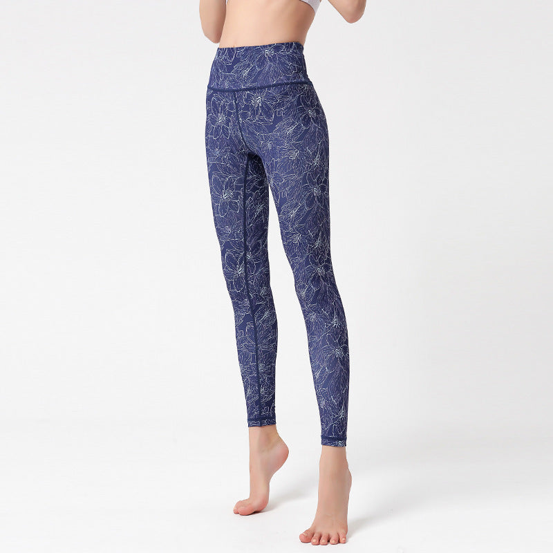 blue Tie-Dye Leggings