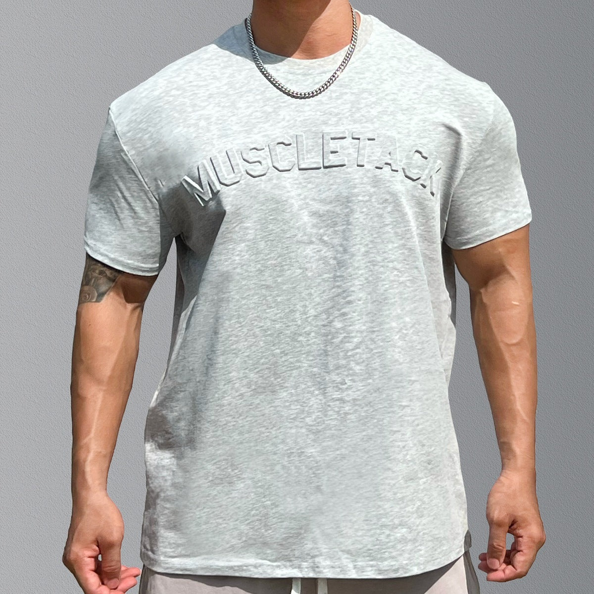 Men’s Loose-Fit Cotton Workout T-Shirt – Short Sleeve Activewear