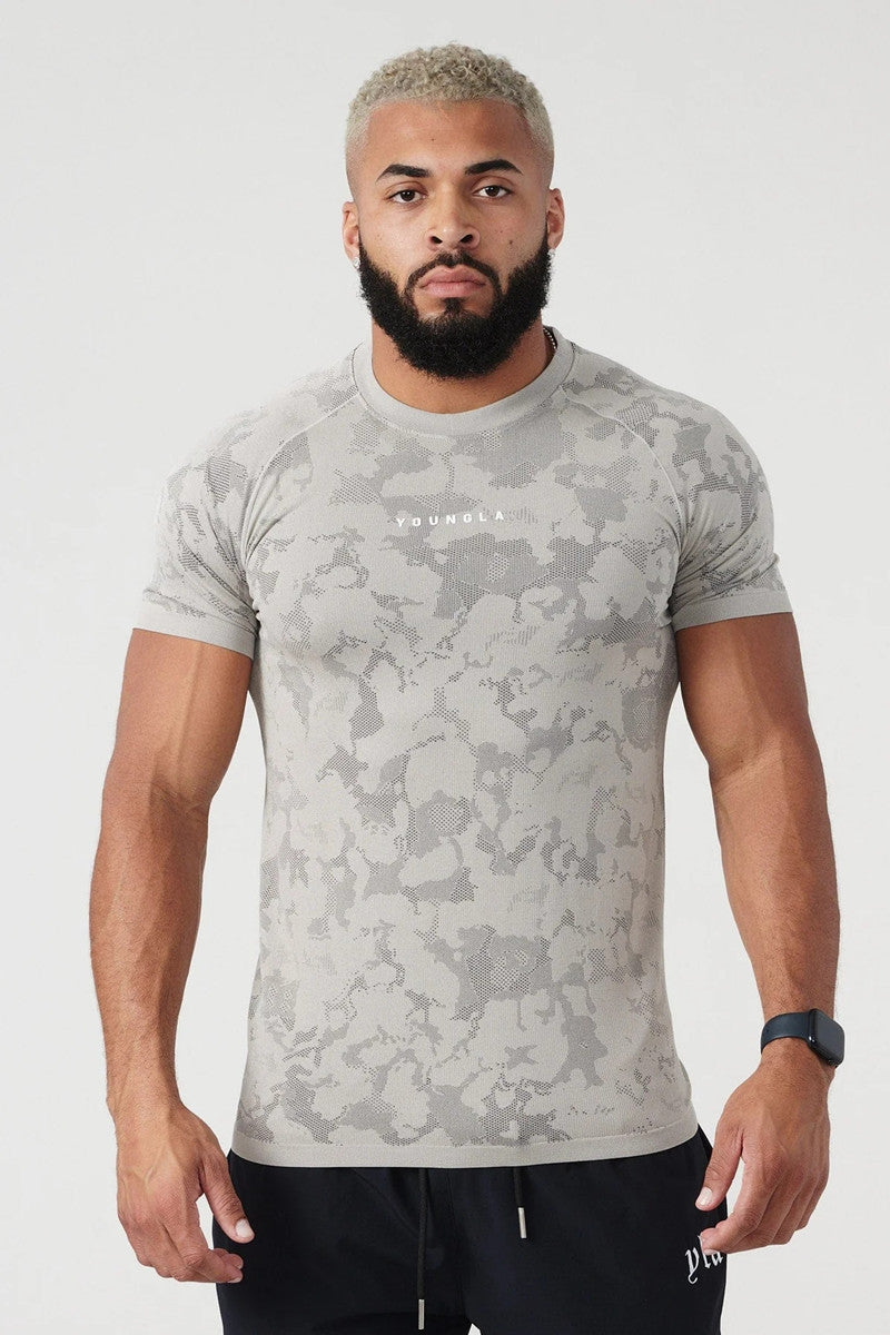 Men’s Camouflage Workout T-Shirt – Athletic Fit Sportswear