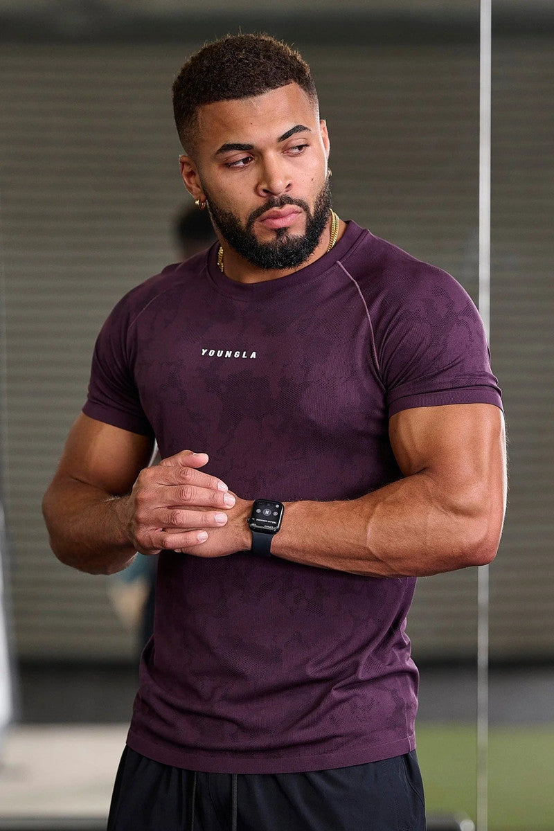 Men’s Camouflage Workout T-Shirt – Athletic Fit Sportswear