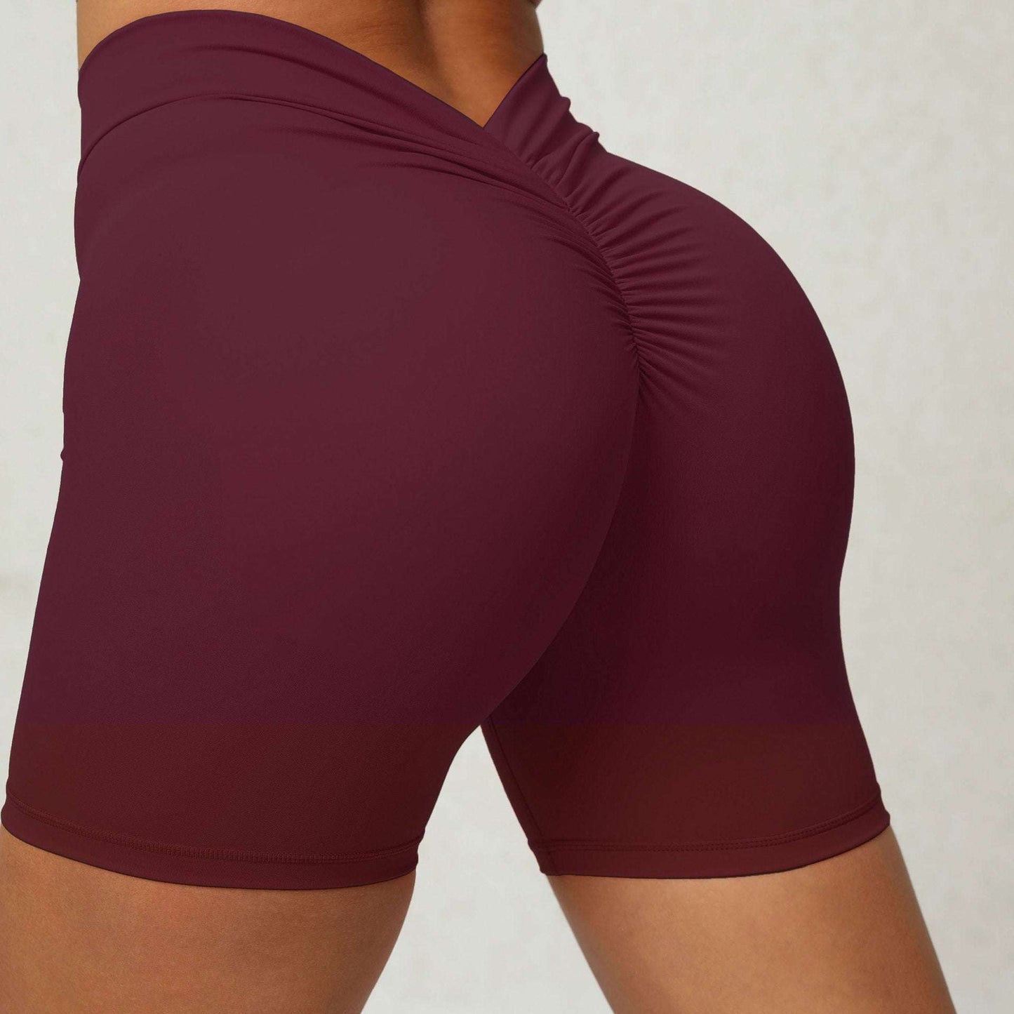 maroon Women's Sculpting Peach-Lift Workout short