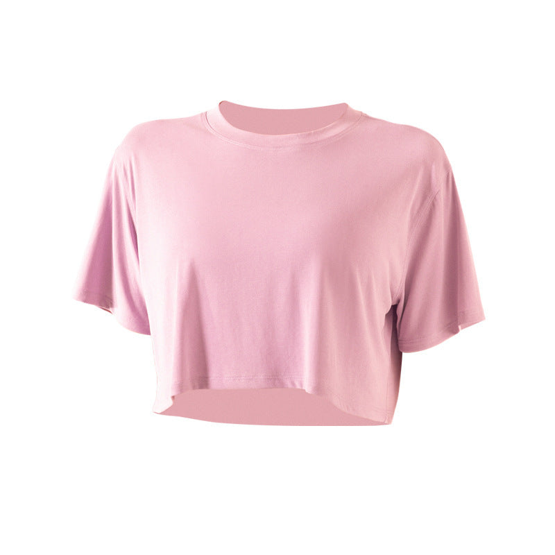 pink Women’s Modal Workout Crop Top