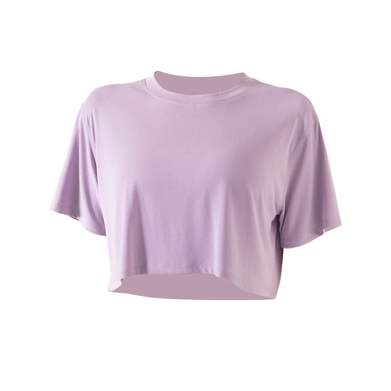purple Women’s Modal Workout Crop Top