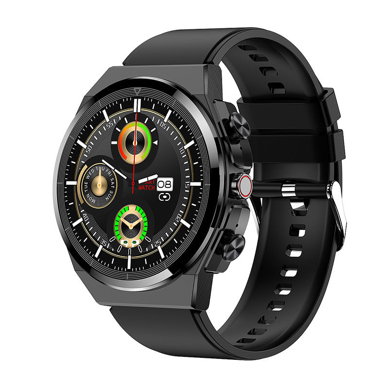 Bluetooth Smartwatch with Heart Rate Monitor & Calling - color Black - Single Tape - fitpulsezone