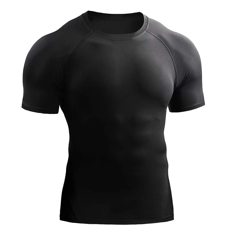 black Men’s Quick-Dry Workout T-Shirt