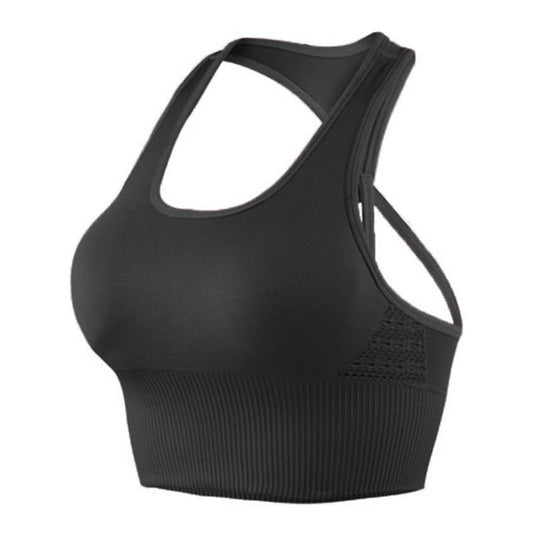 black women's Shockproof Sports Bra