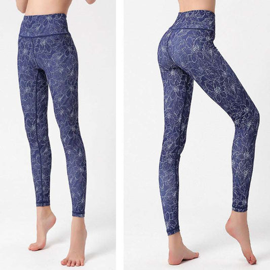 blue Tie-Dye Leggings 