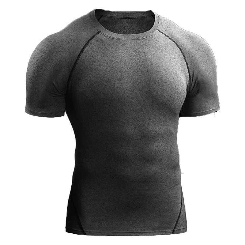 gray Men’s Quick-Dry Workout T-Shirt