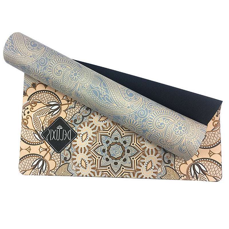 rolled Printed Suede Yoga Mat 