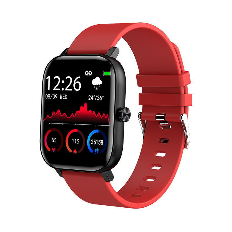 unisex smart watch - red color - fitpulsezone